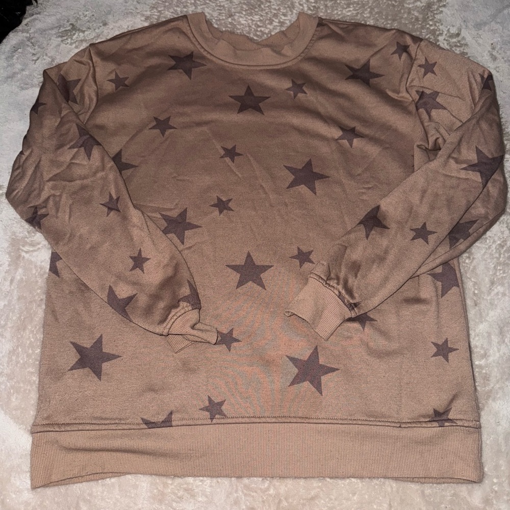 if it were me Starry Brown Crewneck Sweater